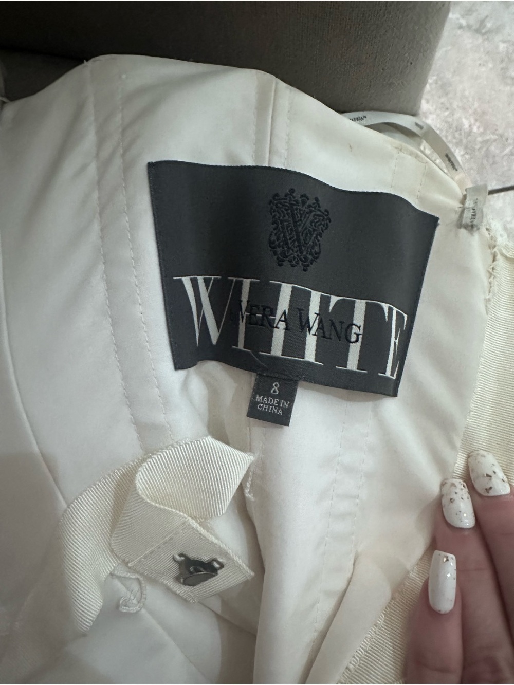 WHITE By Vera Wang Vw351197 Ivory Strapless Tulle tiered wedding dress gown 8 - Picture 7 of 11